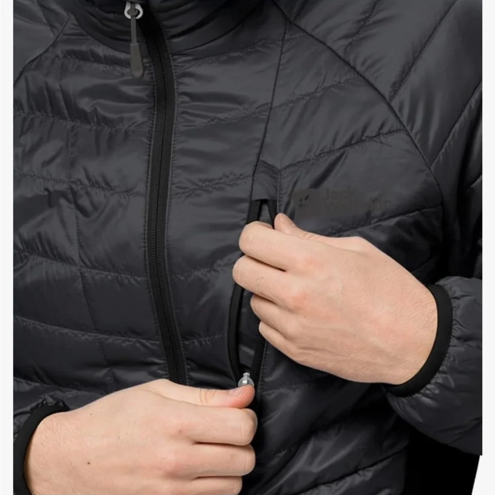 Jack Wolfskin Routeburn Pro Men's Black Puffer Jacket - Picture 8 of 12